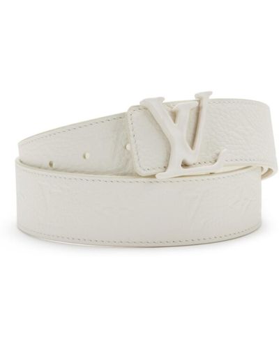 Louis Vuitton 40mm Embossed Taurillon White Leather Belt - Black