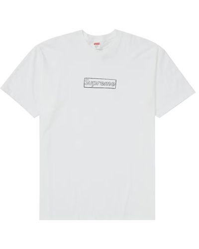 Supreme Burberry Box Logo Tee White