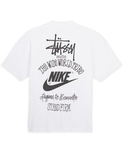 Stussy Nike X The Wide World Tribe T-shirt White - Black