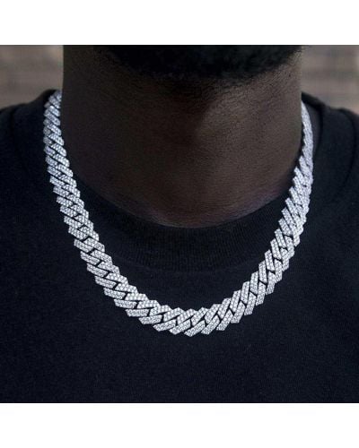 The GLD Shop Diamond Prong Link Chain - Blue