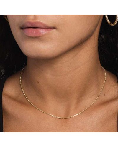 The GLD Shop 10k Solid Gold Rope Chain (1.5mm) - Metallic