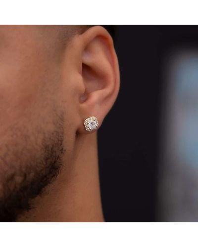 The GLD Shop Micro Clustered Diamond Earrings - Multicolour