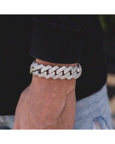 The GLD Shop Diamond Prong Link Bracelet - Black