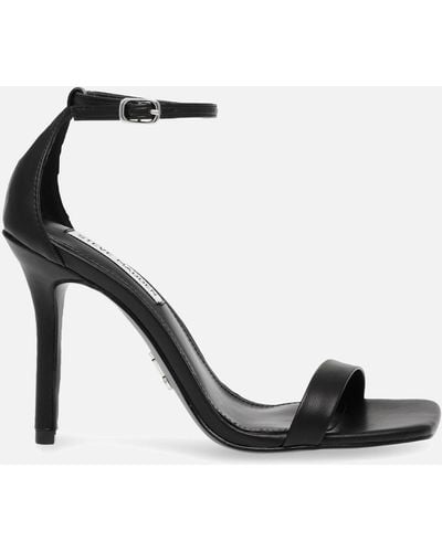Steve Madden Uphill Faux Leather Heeled Sandals - Black