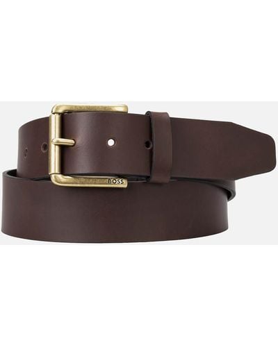 BOSS Joris Leather Belt - Brown