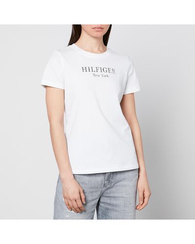 Tommy Hilfiger Foil Logo Cotton-jersey T-shirt - White