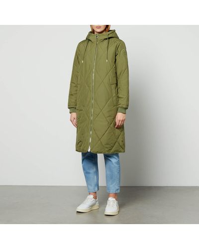 Tommy Hilfiger Sorona Logo-patched Quilted Shell Coat - Green