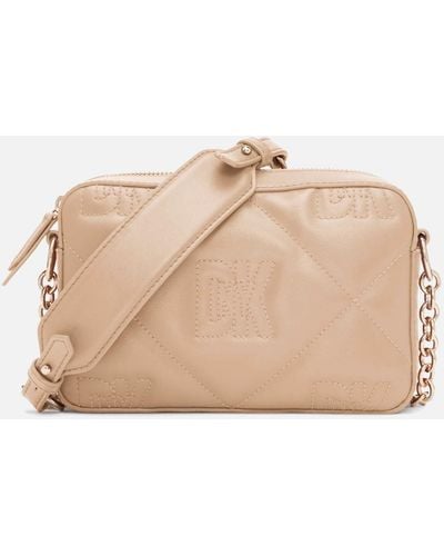 DKNY Crosstown Quilted Leather Camera Bag - Natur
