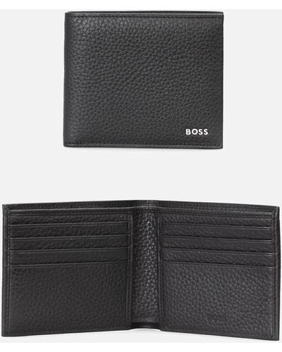 BOSS Crosstown Leather Wallet - Black