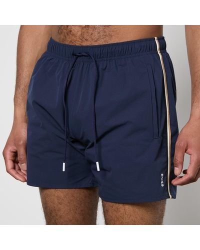 BOSS Iconic Shell Swimming Trunks - Blue