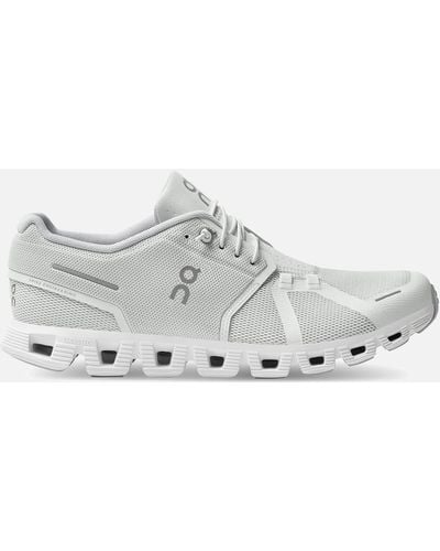 On Shoes Cloud 5 Mesh Running Trainers - Grey