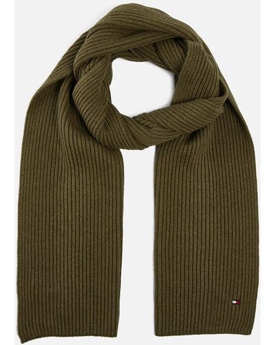 Tommy Hilfiger Essential Flag Knitted Scarf - Green