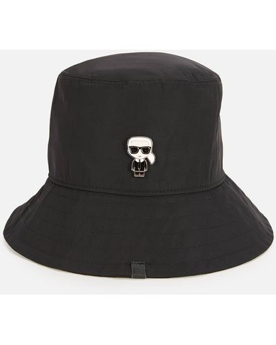 Karl Lagerfeld Ikonik Bucket Hat - Black