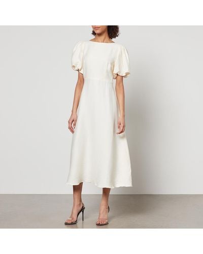 Nobody's Child Zora Cloque Midi Dress - White