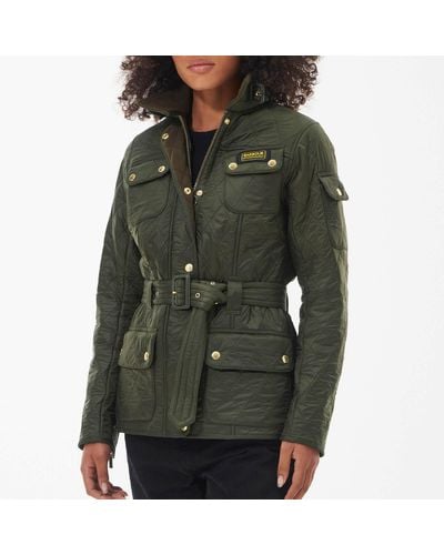 Barbour Polarquilt Shell Belted Jacket - Green
