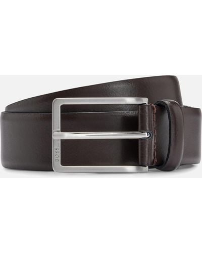 BOSS Erman Leather Belt - Black