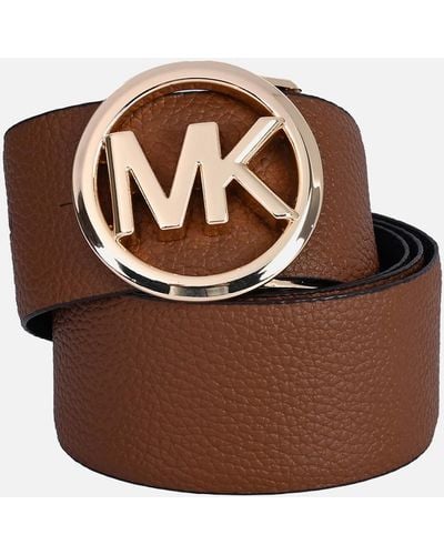 Michael Kors Reversible Pebble Leather Belt - Brown