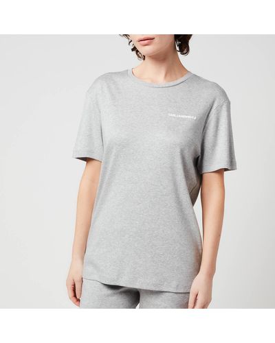 Karl Lagerfeld Logo Pyjama T-shirt - Grey