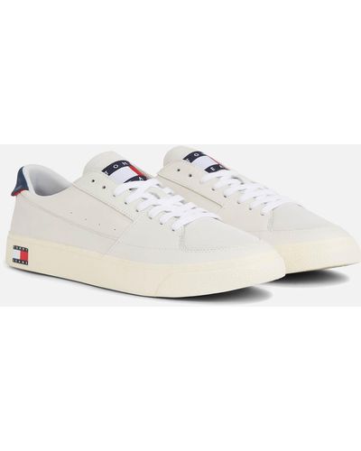 Tommy Hilfiger Vulcanized Leather Trainers - White