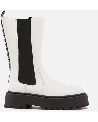 Steve Madden Vivianne Leather Chelsea Boots - Black