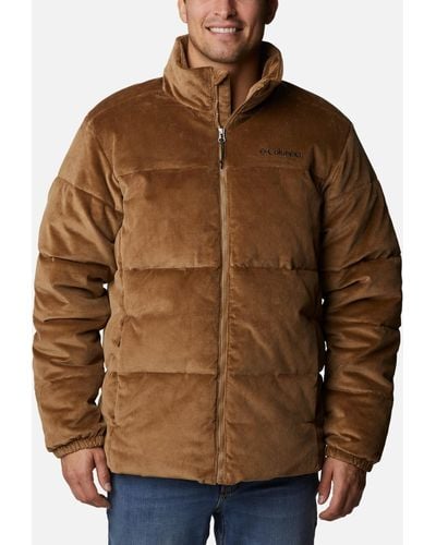 Columbia Puffect Quilted Full-zip Corduroy Jacket - Brown