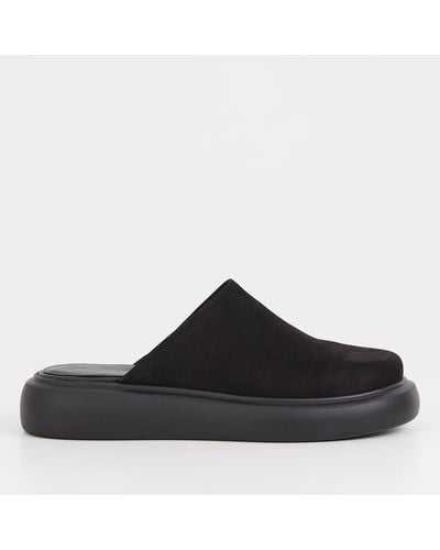 Vagabond Shoemakers Blenda Flatform Nubuck Mules - Black