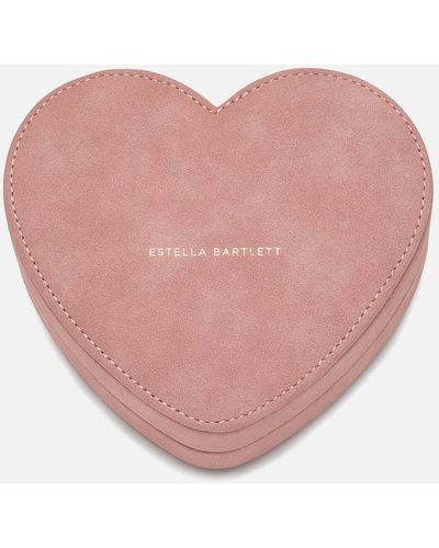 Estella Bartlett Heart Shaped Jewellery Box - Pink