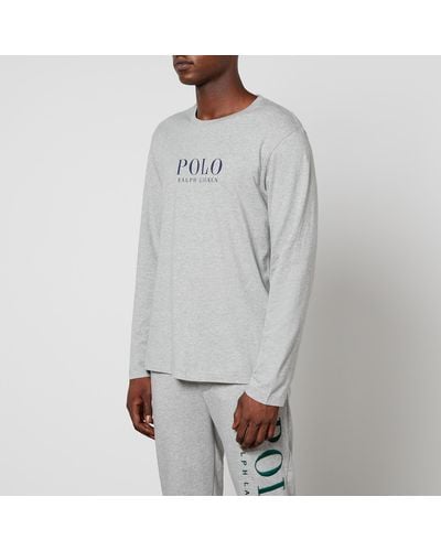 Polo Ralph Lauren Boxed Logo Long Sleeve Top - Grey