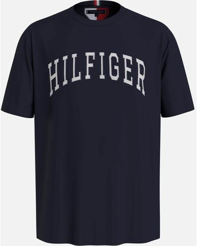 Tommy Hilfiger Big & Tall Cotton Logo T-shirt - Blue
