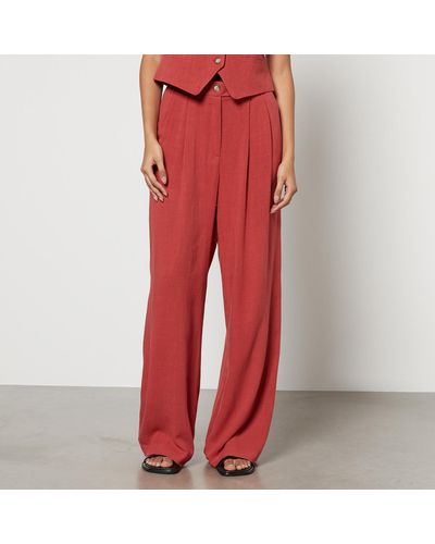 Nobody's Child Mel Woven Straight-leg Trousers - Red