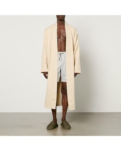 BOSS Kimono Waffle Cotton-blend Dressing Gown - Natural