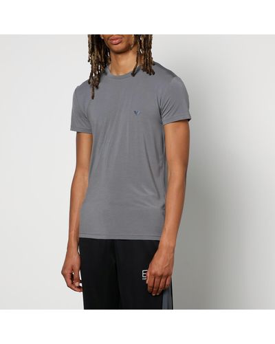 Emporio Armani Soft Stretch-modal Lounge T-shirt - Grey