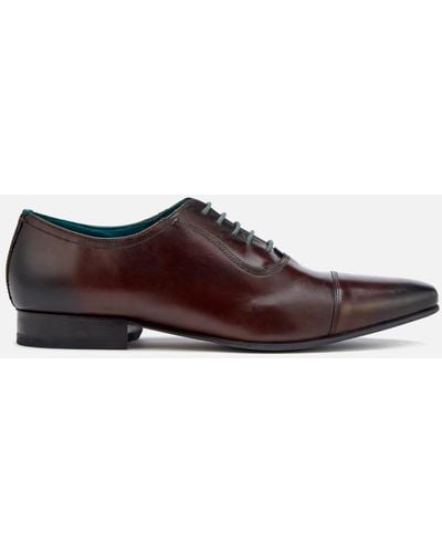 Ted Baker Karney Leather Toe-cap Oxford Shoes - Brown