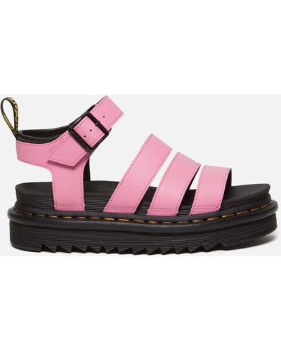 Dr. Martens Blaire Leather Strappy Sandals - Pink