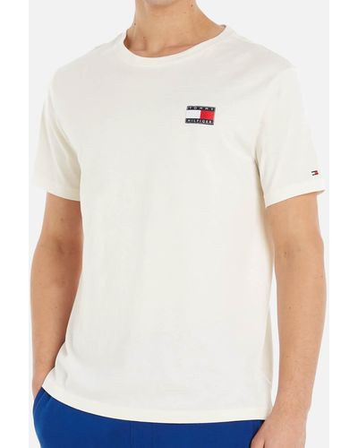 Tommy Hilfiger Flag Logo Cotton-jersey T-shirt - White