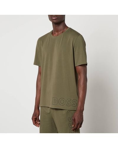 BOSS Identity Cotton-Blend T-Shirt - Grün