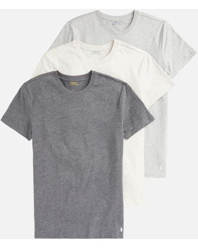 Ralph Lauren '3 Pack Crewneck T-Shirts - Gray