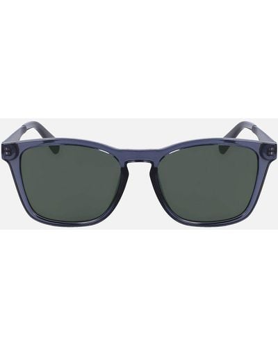 Calvin Klein Injected Ck Acetate Round-frame Sunglasses - Grey