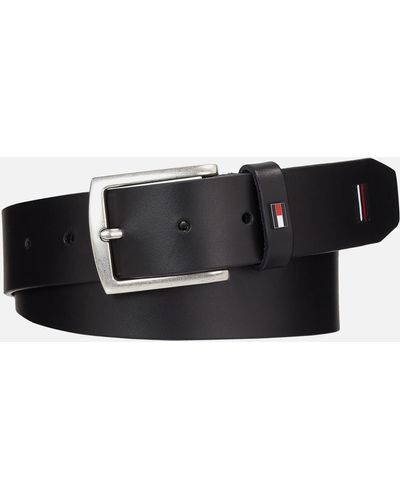 Tommy Hilfiger Denton Leather 3.5 Belt - Black