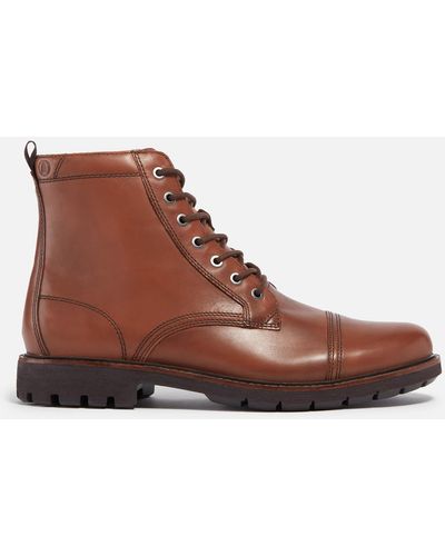 Clarks Batcombe Cap Leather Boots - Brown