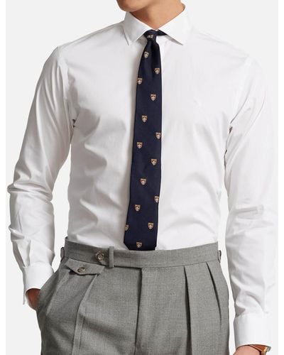 Polo Ralph Lauren Poplin Cotton-blend Shirt - Gray