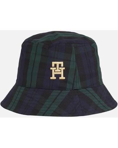 Tommy Hilfiger East Coast Checked Twill Bucket Hat - Blue