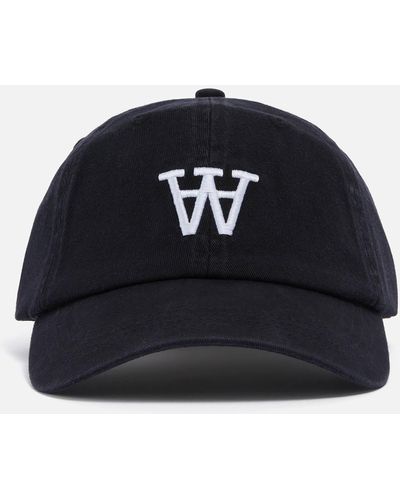 WOOD WOOD Logo Cotton-twill Baseball Cap - Blue