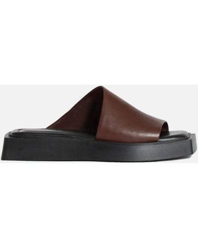 Vagabond Shoemakers Evy Leather Square Toe Sandals - Brown
