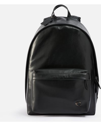 COACH Paperweight Hall Leather Backpack - Black