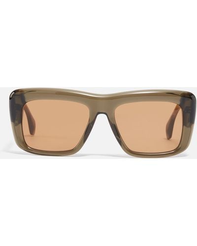 Vivienne Westwood Laurent Rectangle Frame Acetate Sunglasses - Natural