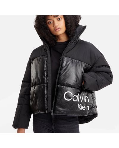 Calvin Klein Oversized Shell Puffer Jacket - Black