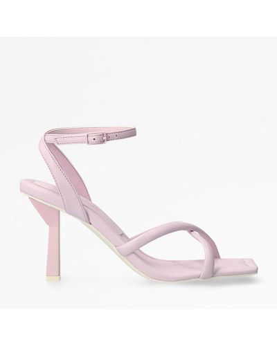 Guess Dezza Leather Heeled Sandals - Pink