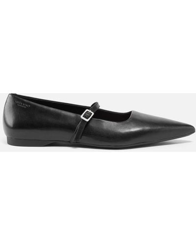 Vagabond Shoemakers Hermine Leather Pointed-toe Flats - Black