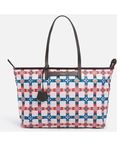 Radley Finsbury Park Large Printed Twill Tote Bag - Red
